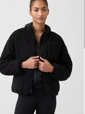 Gapfit Black Sherpa Reversible Wonen's Jacket